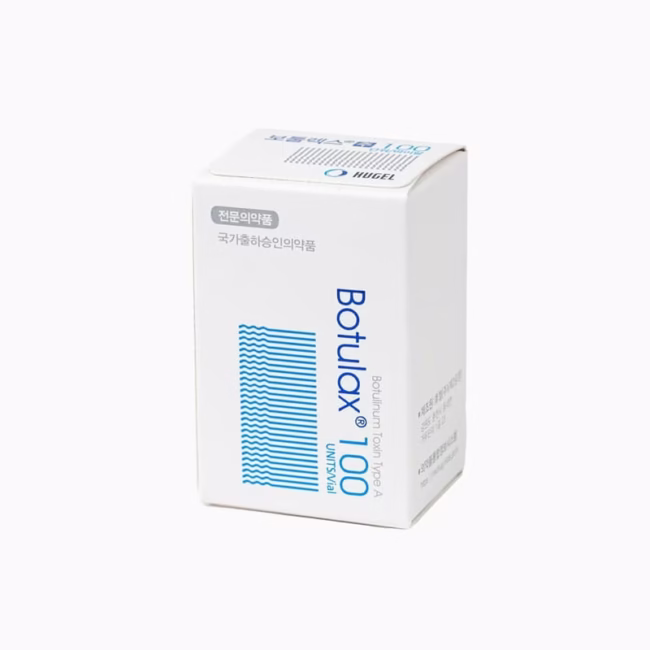 Botulax 100 Units Botulinum Toxin packaging box.