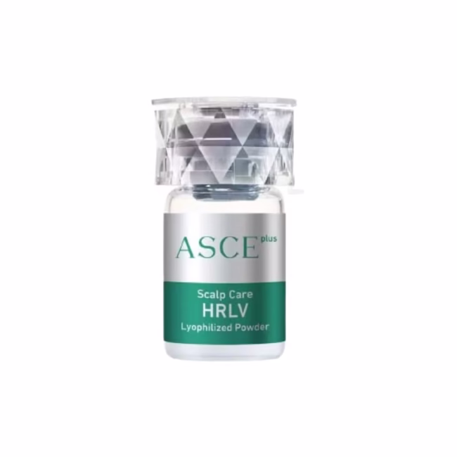 Single vial of ASCE+ HRLV Scalp Care lyophilized powder treatment for hair loss and rejuvenation